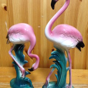 40's Pink Flamingo Pair