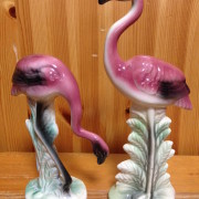 50's Pink Flamingo Pair